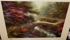 THOMAS KINKADE "BRIDGE OF FAITH" WORLD VISION LITHOGRAPH WITH C.O.A.