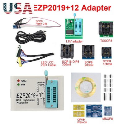 EZP2019 High Speed USB SPI Programmer Support 24 25 26 93 EEPROM 25 Flash Bios-