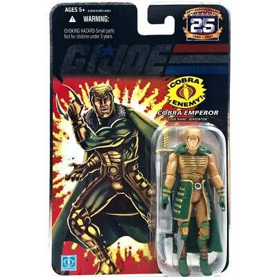 COBRA EMPEROR FIGURE SERPENTOR G.I. JOE OVP 2007 HASBRO GI 25 ANNIVERSARY ENEMY