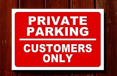 sign 3mm foamex PVC plastic 30x20cm B PRIVATE PARKING RESIDENTS ONLY
