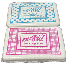 Stampin' Up Stamp Pad 2 Pack Retired Colors Pink Passion Turbo-Turquoise