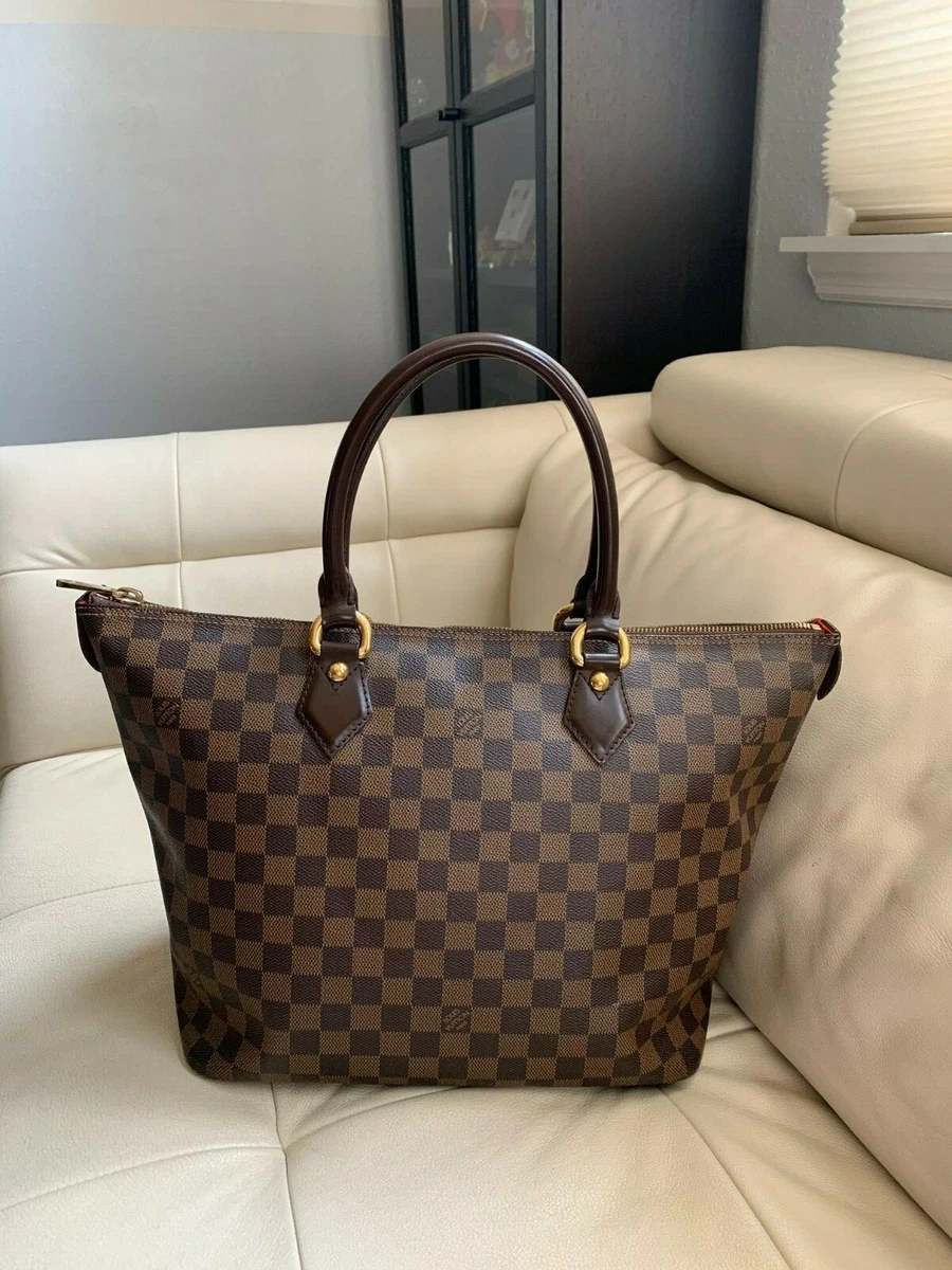 Authentic Louis Vuitton Saleya MM Damier Ebene Tote bag Shoulder