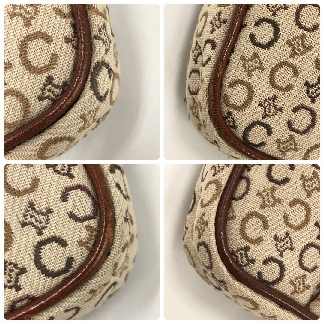 CELINE Shoulder bag leather Beige canvas eBay