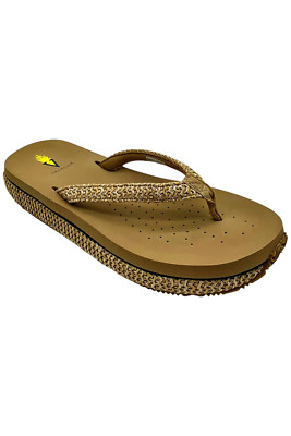 Volatile Women's Palau Flip Flop Sandal Wedge Natural