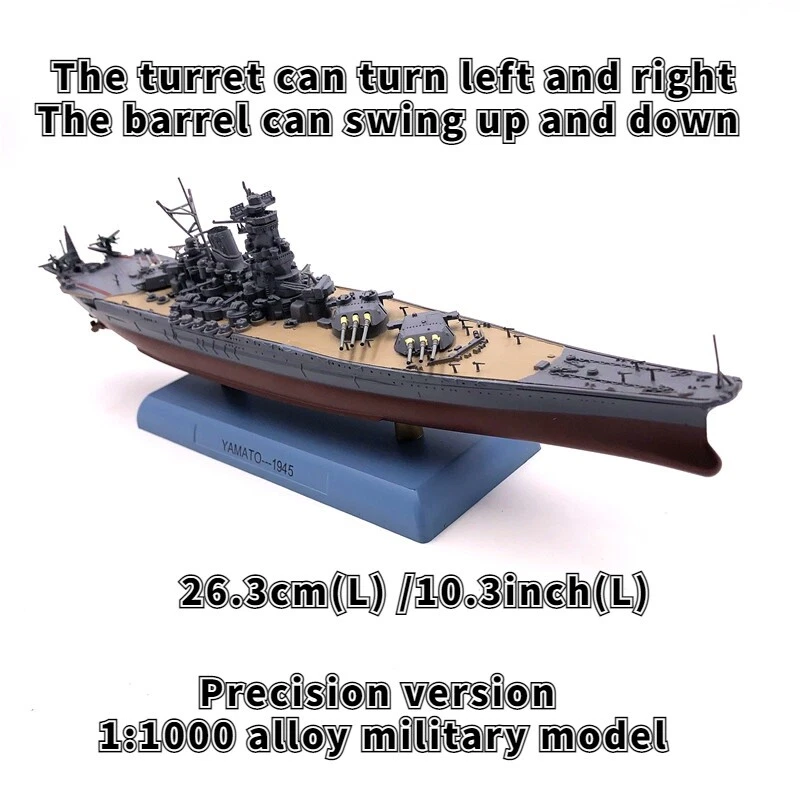 1:1000 Alloy Diecast Military Model Japan Yamato Battleship Warship Collection - Image 3 of 4