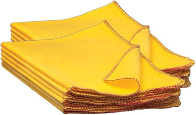 (60235) 13'' X 24'' 100% Cotton Fully Hemmed Yellow Flannel Dust Cloths, Pack of 1