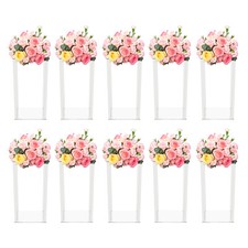 10Pcs 24" tall Clear Flower Stand Acrylic Column Vase Wedding Party Decoration