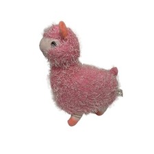 Kellytoy Llama Alpaca Plush Stuffed Animal Pink Shaggy Fuzzy Farm 2019 12"