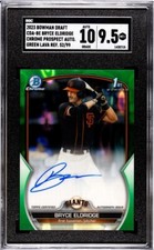 2023 BOWMAN DRAFT BRYCE ELDRIDGE GREEN LAVA 1ST BOWMAN AUTO  /99 SGC 10/9.5