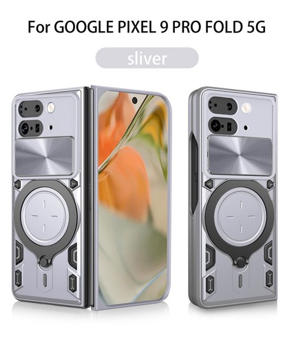 For Google Pixel 9 Pro Fold Armor Slide Lens Camera Magnetic Phone Case - 第 19/19 張圖片