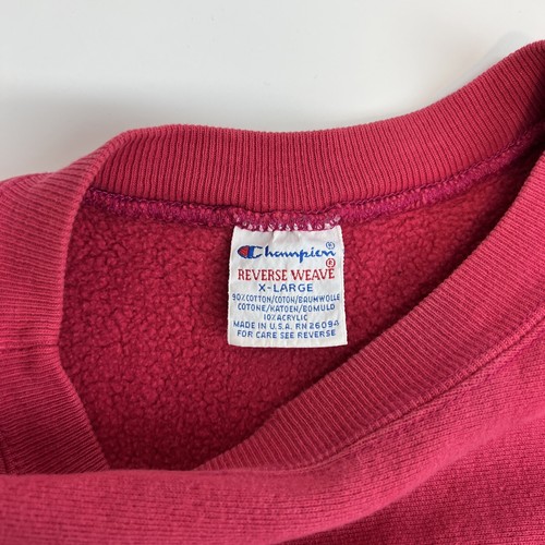 Vintage Champion Reverse Weave Crewneck Sweatshirt Red Men's Size XL Made In USA - Picture 3 of 7