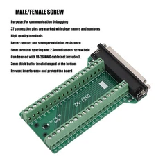 DB37 Breakout Connector Terminal Board Straight PCB Insulated Anti Interference