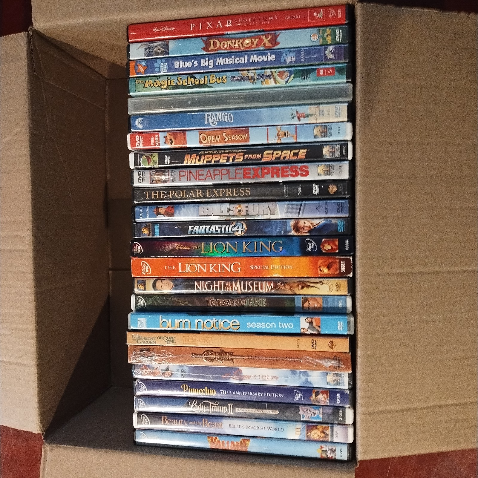 24 DVD Movies from Polar Express to Pineapple Express Including 8 Disney Films Rated G to R
