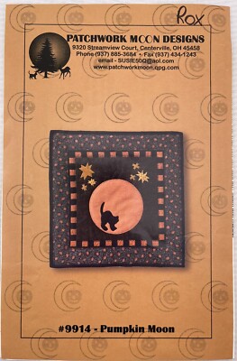 Patchwork Moon Designs Pumpkin Moon 23 x23  Quilt Pattern #9914