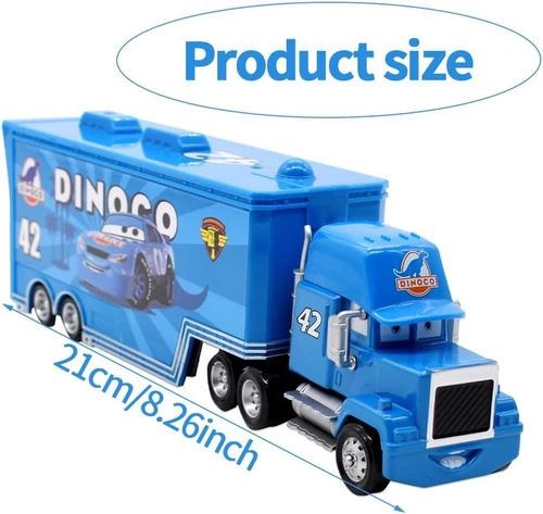 Disney Pixar Cars No.42 Cal Weathers Mack Truck & Car1:55 Diecast Car Toy Loose - Picture 4 of 8