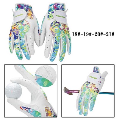 Damen Mädchen Golfhandschuhe Premium Leder Atmungsaktiv Profi Größe wählbar
