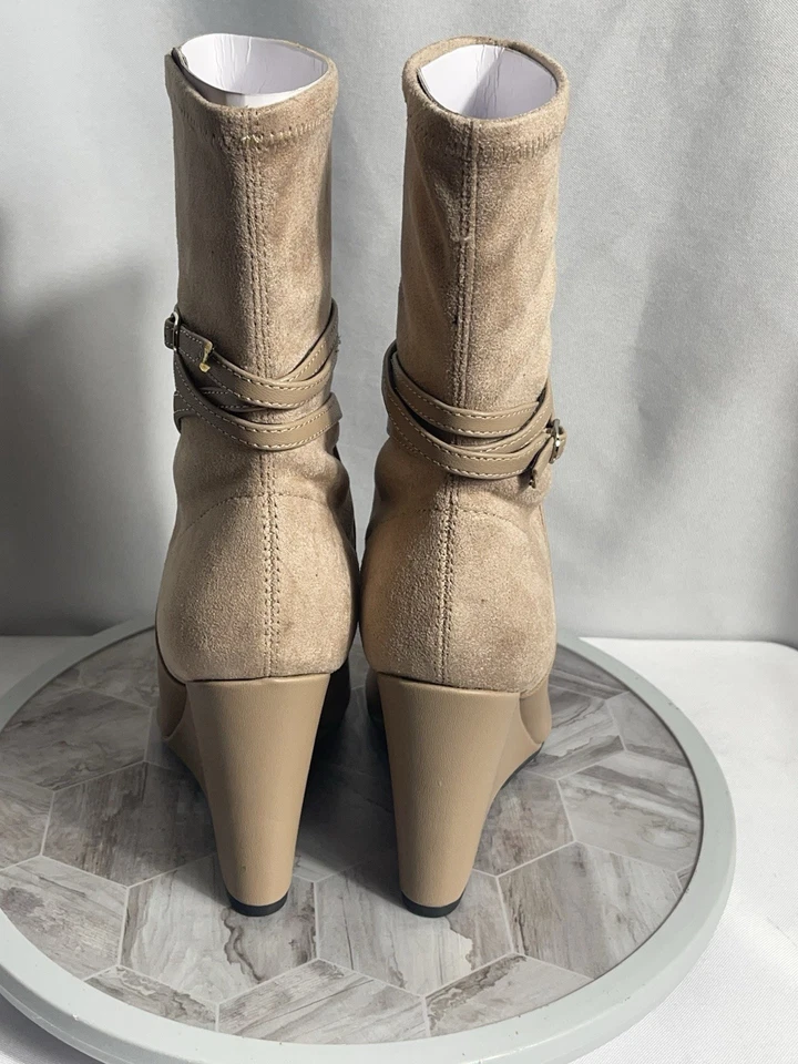 GUESS Acora Botines de Cuña Ligeros Naturales 6M Punta Elástica Pull-On Foto 2 de 4