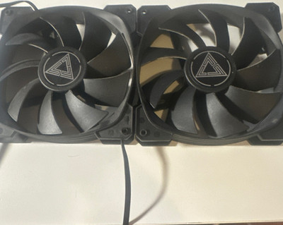 Montech Black Plastic Case Fan Set of 2 for PC Computer Cooling System