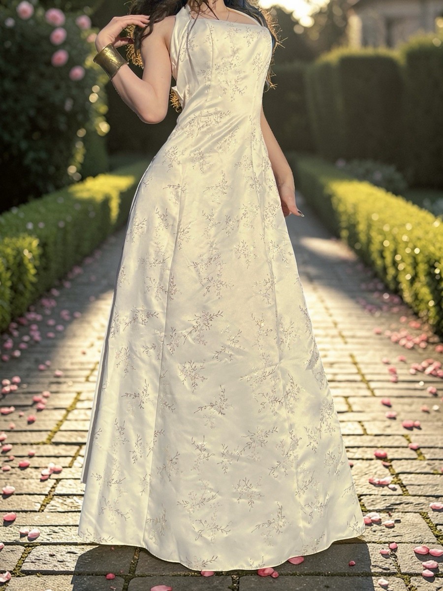 slim fit dress slacks Off-the-Shoulder Long Glitter Prom Dress main image 0