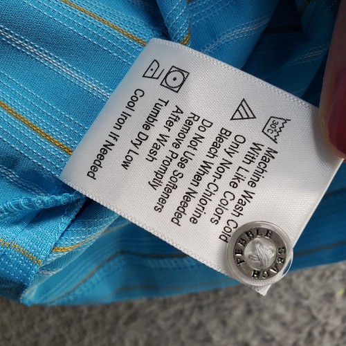 Pebble Beach Golf Performance Polo Shirt Mens 2XL Multi Striped Dry Luxe Stretch - 第 9/9 張圖片
