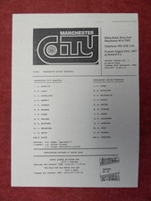 MANCHESTER C v MANCHESTER U | 1985/1986 | RESERVES | 24 SEP 1985 | UK FREEPOST