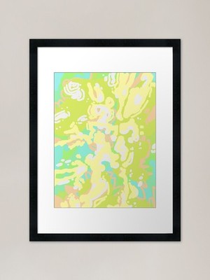 Bunny Skelly, digitale Illustration, gerahmtes Wandbild Poster Leinwanddruck Bild