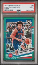 2023-24 Donruss Optic Cade Cunningham GREEN 5/5 Prizm #90 PSA 9