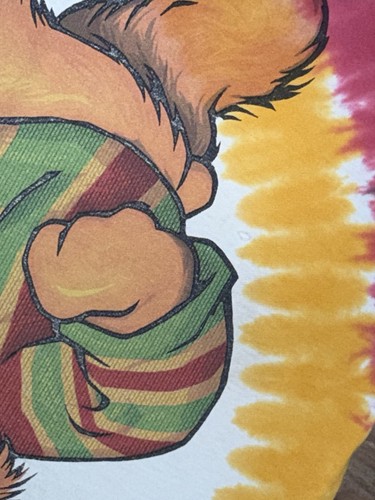 Vintage 90s Grateful Dead T Shirt Size M Liquid Blue Dancing Bear Tie-Dye Reggae - Picture 12 of 13