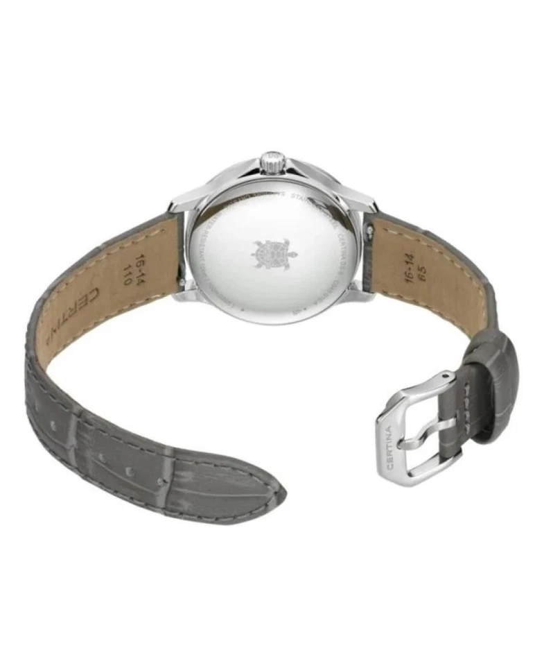 Reloj informal de cuarzo analógico para mujer CERTINA vestido clásico esfera plateada impermeable Ro Foto 3 de 4