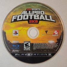 2007 2K Sports All-Pro Football 2K8 Sony PlayStation 3 PS3 Video Game Disc Only 