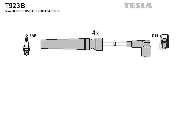 ZüNdleitungssatz Tesla T923B FüR Lacetti Daewoo Chevrolet Nubira J200 16V Klan-image