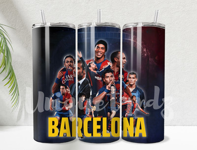 Soccer Team Players Straight 20oz Tumbler Mug Cup Insulated Stainless Steel #1