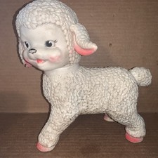 Vintage 1961 Sun Rubber Co. Lamb Rubber Toy