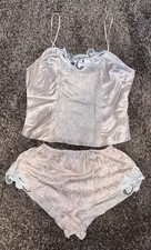 Vintage Gold Label Victorias Secret 100 Silk 2 Piece Cami Set Size Medium