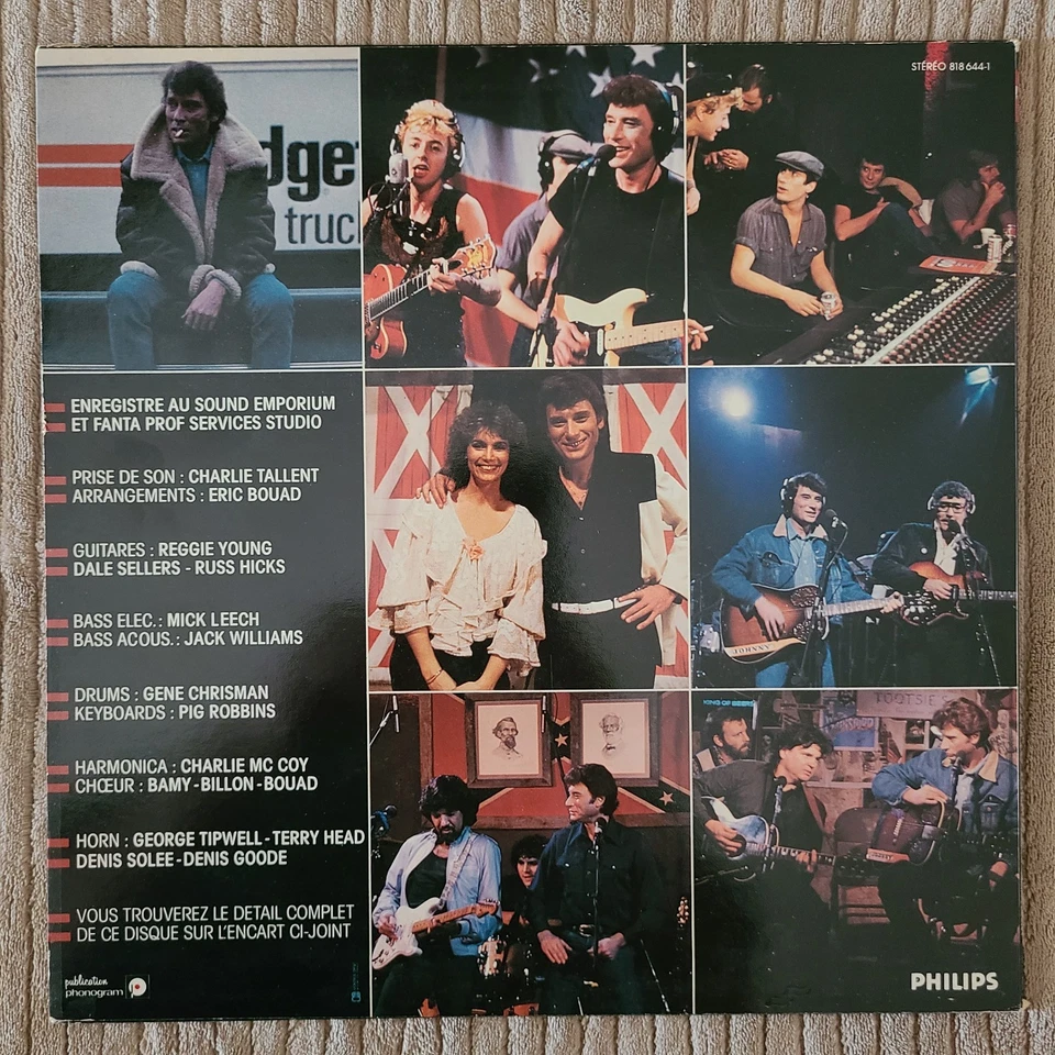 Johnny Hallyday: 1984 Nashville Duos, With Insert, Philips Records EX/VG+ - Image 2 of 4