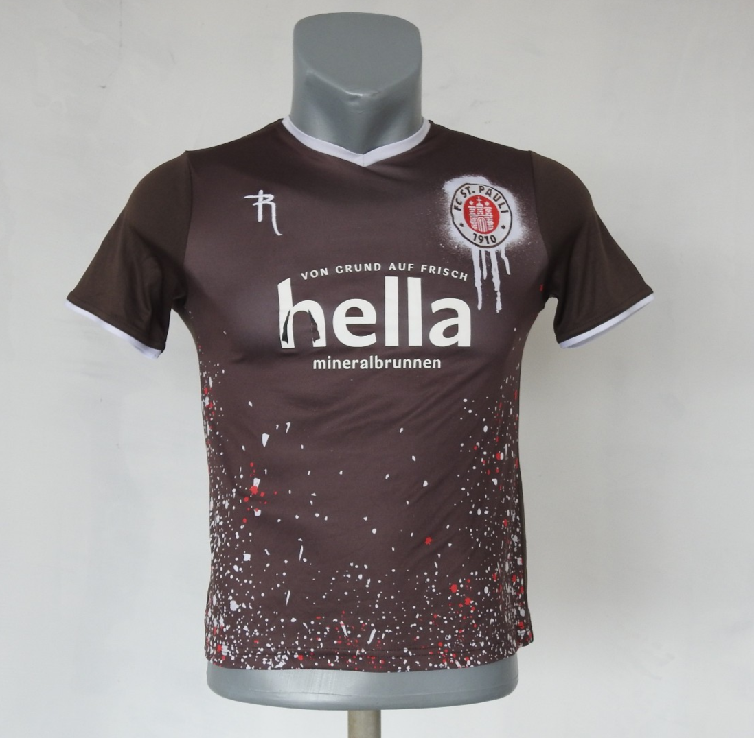 FC St. Pauli Home Jersey Rabauken #8 Shirt Size Boys 140 / M Brown