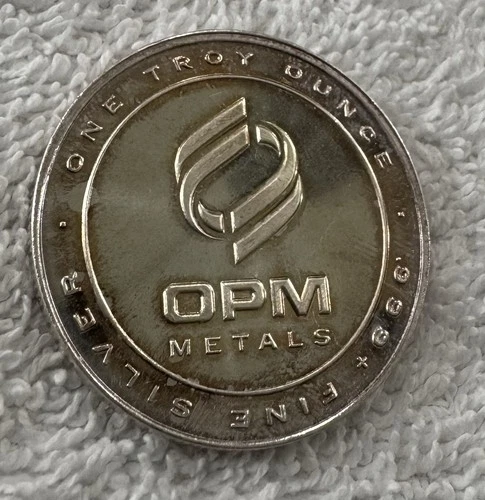 OPM Metals One Troy Ounce .999 Fine Silver Round Made In The USA