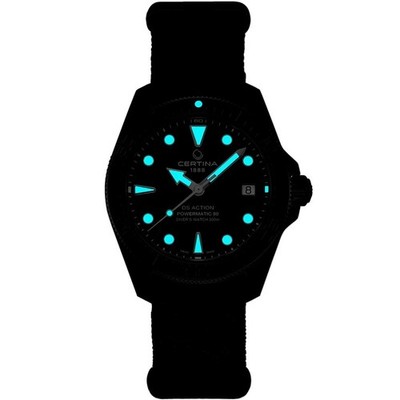 Certina DS Action Diver 38mm Powermatic 80 Black Dial Men's Watch
