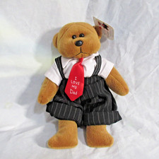 Plush March of Dimes Bean Bag Bear for Babies Christmas Sonny Fathers Day tie