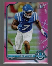 2021-22 Bowman University Chrome Pink Refractor #73 Sam Williams