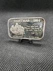 Beautiful Toner 1982 1oz .999 Fine Silver Vintage Christmas Art Bar. Luke 2.16