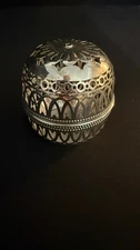 Gorham Sterling Silver Cut Work String Holder Beaded Rim 1891 for J.E. Caldwell