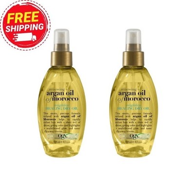 OGX Renewing + Argan Oil Healing Dry Spray for Split Ends, (4 fl oz x 2)