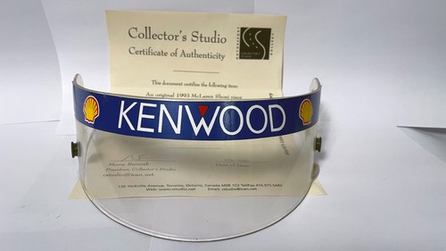 VERY RARE original AYRTON SENNA 93 season helmet visor with COA. Mint condition!