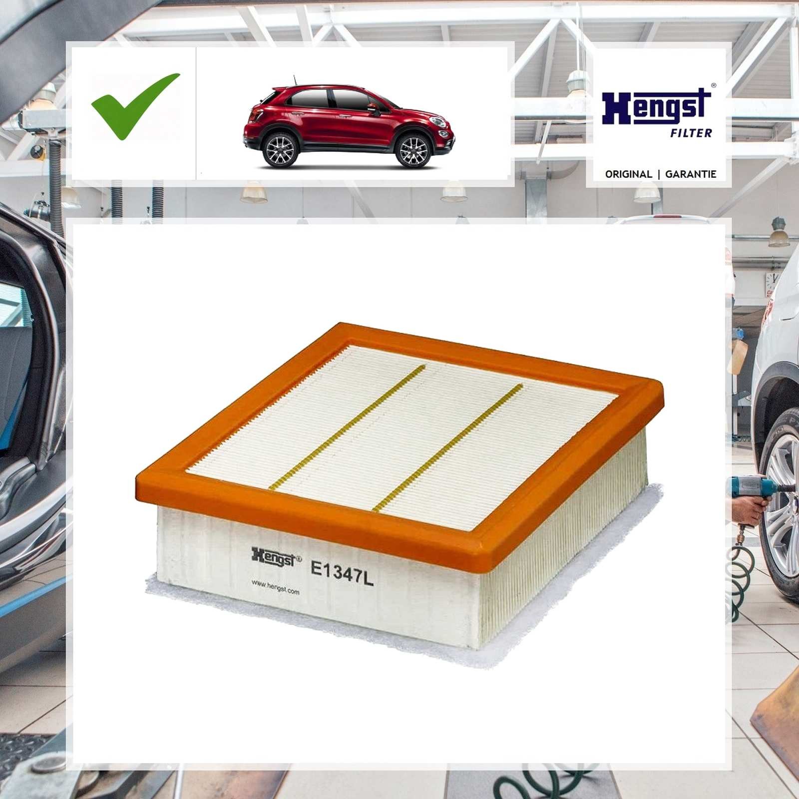 Hengst Filter Luftfilter FIAT 500X (334_) 1.4 (334AXC1B, 334AXC11)