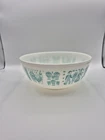 Pyrex 404 Turquoise Blue Amish Butterprint 4 QT Mixing Serving Bowl Made in USA