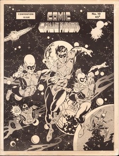 COMIC CRUSADER #10: 1970 FANZINE. STERANKO ART ORIGINAL 1 PAGE AD INSERT