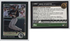 2010 Bowman Chrome Refractor Giancarlo Stanton (Mike on Card) #198 Rookie RC