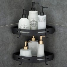 Adhesive Corner Shelf Bathroom Shower Caddy Organizer for Kitchen Toilet No