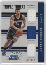 2015-16 Panini Threads Triple Threat Materials 179/199 Aaron Gordon #4 tx8